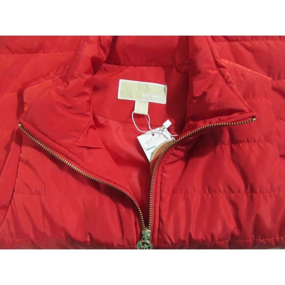 Michael Kors Womens Puffer Vest Jacket Crimson Red Size Medium NWT - Picture 4 of 5